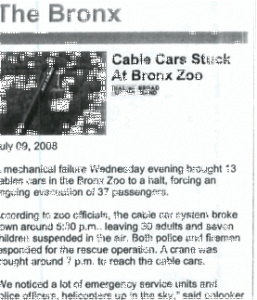 Cable Cars Bronx Zoo